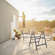 Teleskopski nosači za skelu DANNY, set od 2 komada, max. 200 kg, 69x57x81–130 cm, srebrno/plave