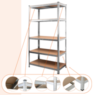 Regal s visokom nosivošću HEAVY, max. 875 kg, 90x40x180 cm, srebrni