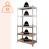Regal s visokom nosivošću HEAVY, max. 875 kg, 90x40x180 cm, srebrni