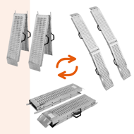 Najazdne rampe za auto DRIVE, sklopive, set od 2 komada max. 400 kg, 160 cm, čelične