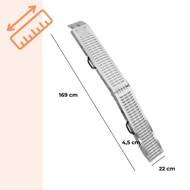 Najazdne rampe za auto DRIVE, sklopive, set od 2 komada max. 400 kg, 160 cm, čelične