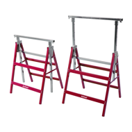 Teleskopski nosači za skelu DANNY, set od 2 komada, max. 200 kg, 60x56x81–130 cm, srebrno/crvena