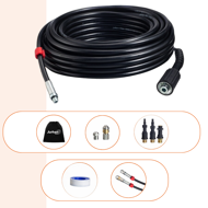 Set za čišćenje cijevi Premium, 15 m, crni