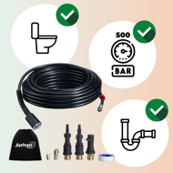 Set za čišćenje cijevi Premium, crni