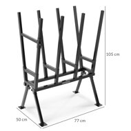 Stalak za piljenje drva AXEL, 80x54x103 cm, crni