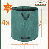 Vreća za vrtni otpad GARDEN, set od 4 kom, zelena