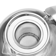 Čajnik sa sitom TEA, 1,2 l + 4 šalice, proziran/srebrni