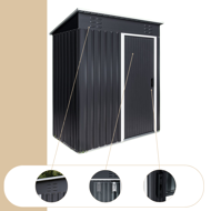 Vrtna kućica za alat M, 162x86x181 cm, antracit