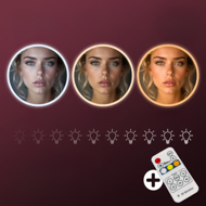 Toaletni stol JOCELYN s rasvjetom, 140×90×40cm, bijela