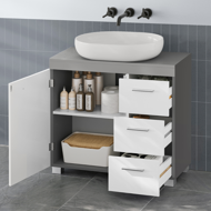 Ormarić ispod umivaonika IVY, 30x70x64 cm, bijela/siva