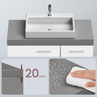 Ormarić ispod umivaonika IVY, 30x70x64 cm, bijela/siva