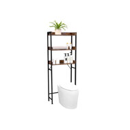 Regal iznad perilice ili WC-a HENRY, 3 police, smeđi/crni