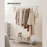 Stalak za odjeću na kotačićima INEZ, max. 90 kg, 83,5x45x160 cm, bijela