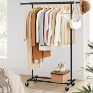 Stalak za odjeću na kotačićima INEZ, max. 90 kg, 83,5x45x160 cm, crna