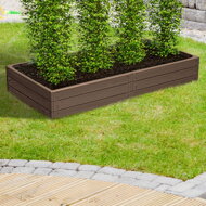Povišena gredica WOODY, 2 kom, 149x75,6x25 cm, smeđa