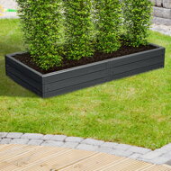 Povišena gredica WOODY, 2 kom, 149x75,6x25 cm, antracit