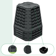 Komposter EVOGREEN VARIO, 750 l, crni