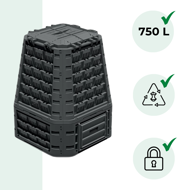 Komposter EVOGREEN VARIO, 750 l, crni