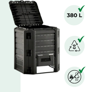 Komposter COMPOGREEN 380 l, crna