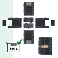 Komposter COMPOGREEN 380 l, crna