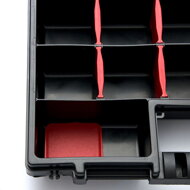 Plastični organizator NORS, 10 komada, 22 pretinaca, 34x25x5 cm, crna/prozirna