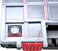 Plastični organizator NORS, 10 komada, 22 pretinaca, 34x25x5 cm, crna/prozirna