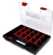 Plastični organizator NORS, 10 komada, 22 pretinaca, 34x25x5 cm, crna/prozirna