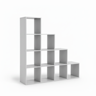 Polica/regal za pohranu KALLA, 129,5x29x129,5 cm, bijela