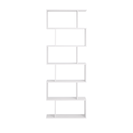 Polica/regal za knjige PRESTON, 70x24x190,5cm, bijela