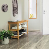 Bambuska klupa s prostorom za cipele SANDY, 70x28x45 cm, prirodno drvo