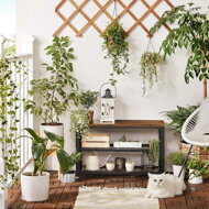 Klupa za hodnik s prostorom za cipele INDY, 73x30x45cm, smeđa/crna