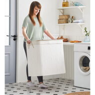 Bambuska košara za rublje GITA, 150 l, bijela