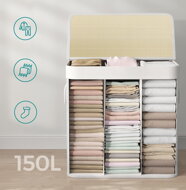 Bambuska košara za rublje GITA, 150 l, bijela