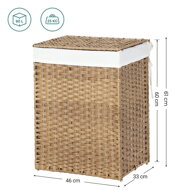 Košara za rublje od umjetnog ratana AVA, 90 l, prirodna smeđa