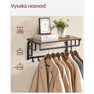 Zidna vješalica HENRY, crna/smeđa