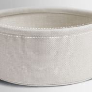 Okrugli stolić s košarom za pohranu COLETTE, 45x50 cm, siva/bijela