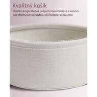 Okrugli stolić s košarom za pohranu COLETTE, ružičasta/bež