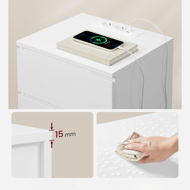 Noćni ormarić s funkcijom punjenja ZION, 35x40x59 cm, bijeli