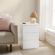 Noćni ormarić s funkcijom punjenja ZION, 35x40x59 cm, bijeli