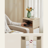 Noćni ormarić ROBIN, 30x25x65cm, bijela/bež