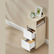 Noćni ormarić ROBIN, 30x25x65cm, bijela/bež