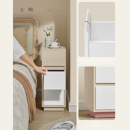 Noćni ormarić ROBIN, 30x25x65cm, bijela/bež