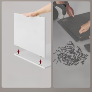 Noćni ormarić LUCIANO s funkcijom punjenja, 35x45x58,3 cm, bijela