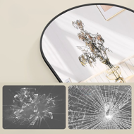 Zaobljeno ogledalo UMBRA, 160x50 cm, crna