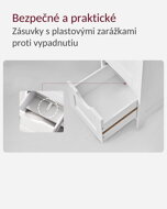 Ormarić za kupaonicu s 4 ladice PAULA, bijeli