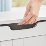 Sklopiva klupa za pohranu GRETA, 76x48x40 cm, bijela