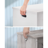 Sklopiva klupa za pohranu GRETA, 76x48x40 cm, bijela