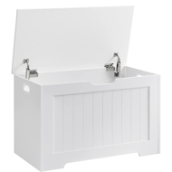 Sklopiva klupa za pohranu GRETA, 76x48x40 cm, bijela