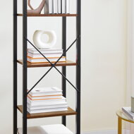 Regal sa policama za knjige NOEL, crna/smeđa