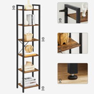 Regal sa policama za knjige NOEL, crna/smeđa